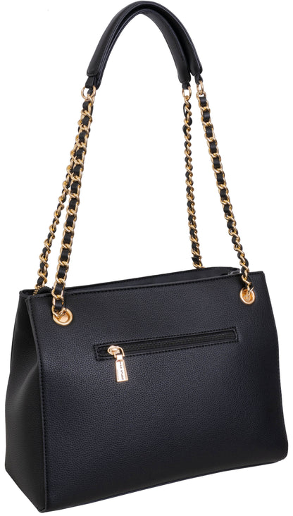 Max Studio Pebble Grain Double Handle Chain Tote