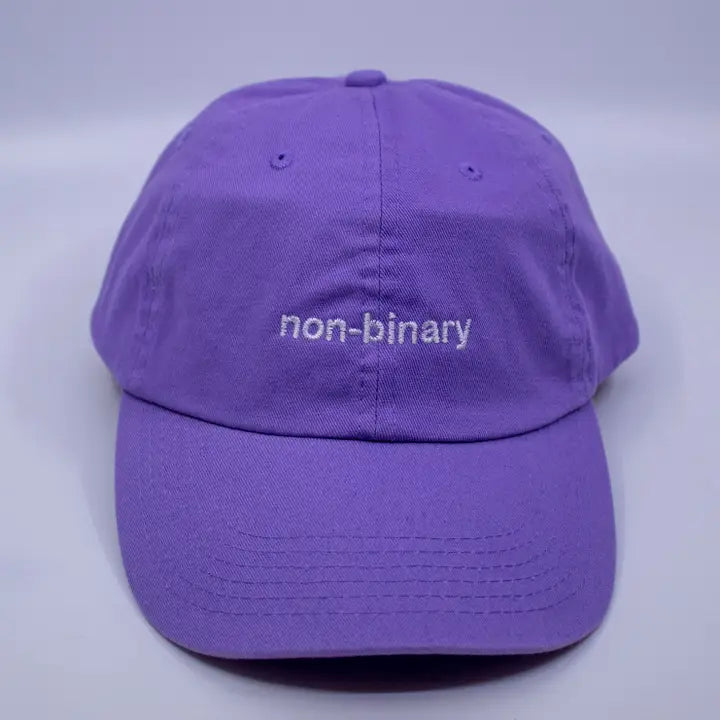 Non-Binary Embroidered Hat Lilac