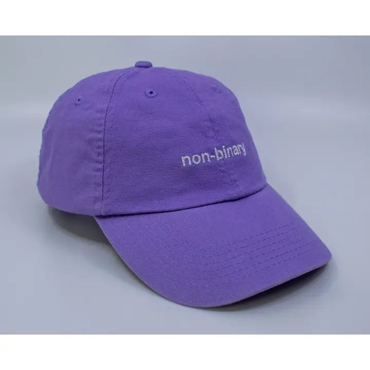 Non-Binary Embroidered Hat Lilac