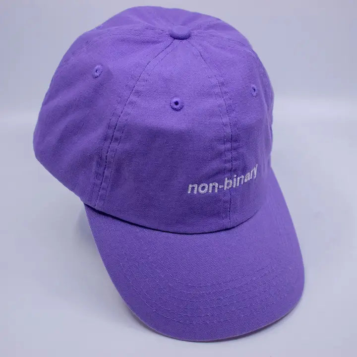 Non-Binary Embroidered Hat Lilac