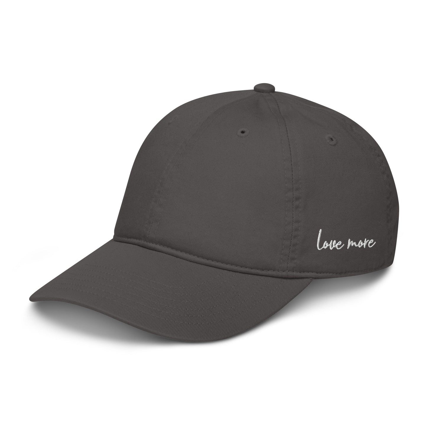 Love More Script Organic Dad Hat