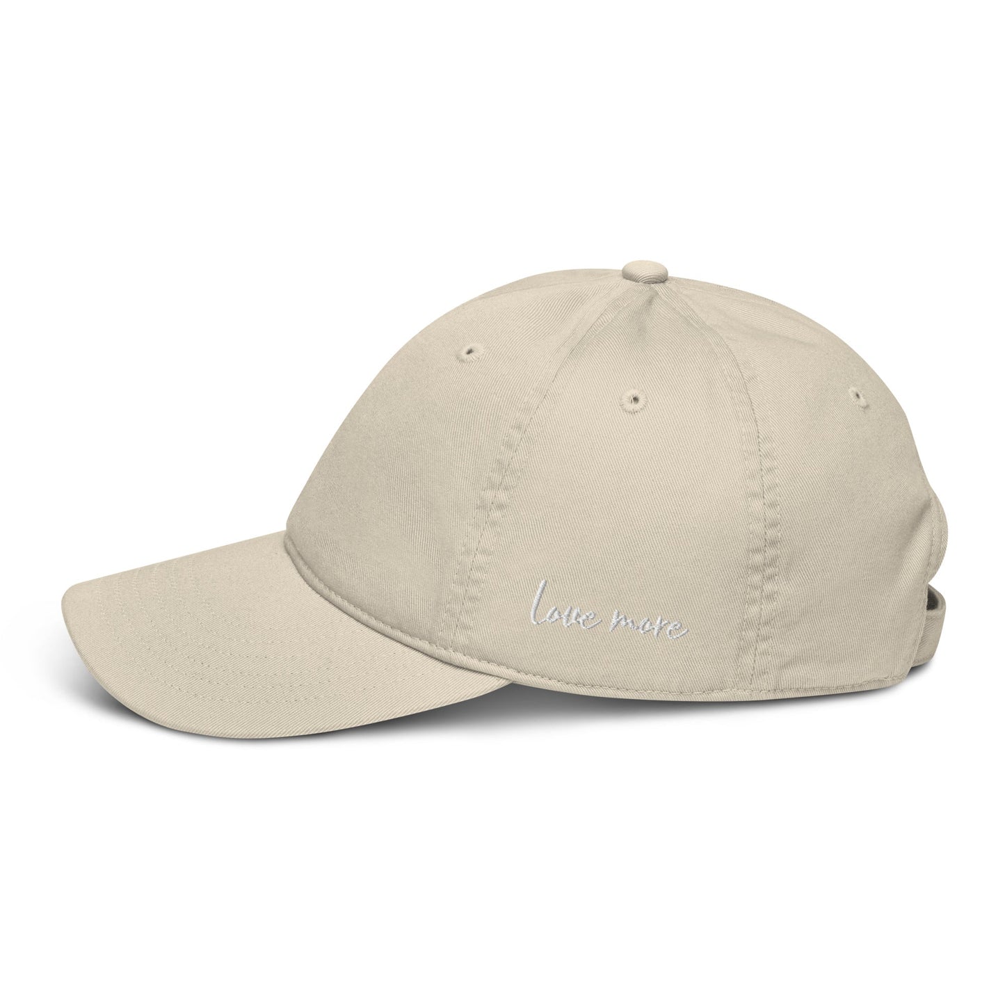 Love More Script Organic Dad Hat