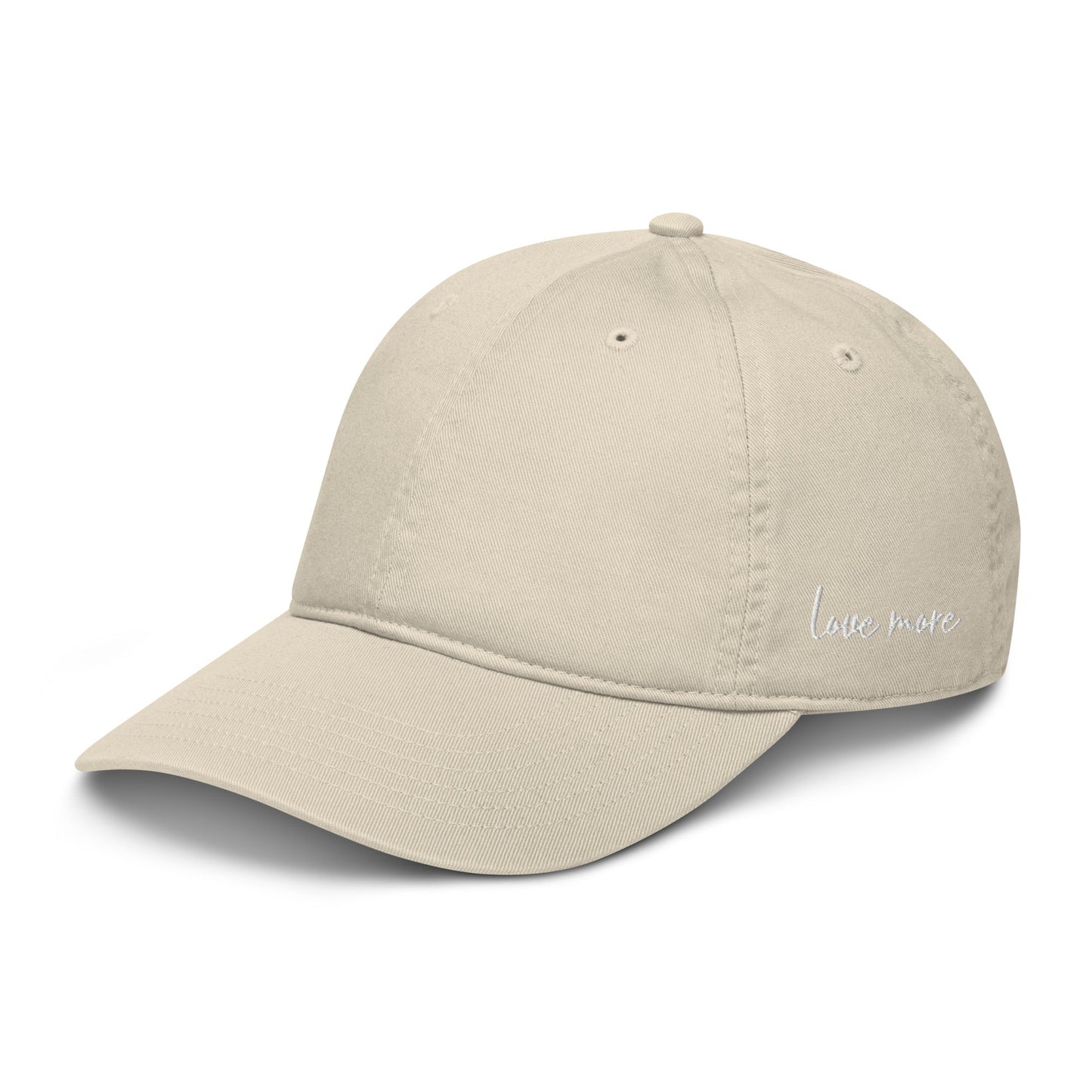 Love More Script Organic Dad Hat