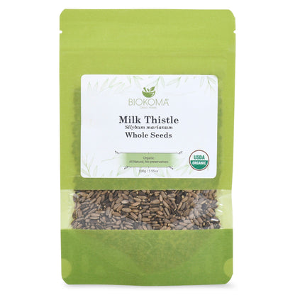 Milk Thistle (Silybum marianum) Organic Whole Seeds 100g 3.55oz