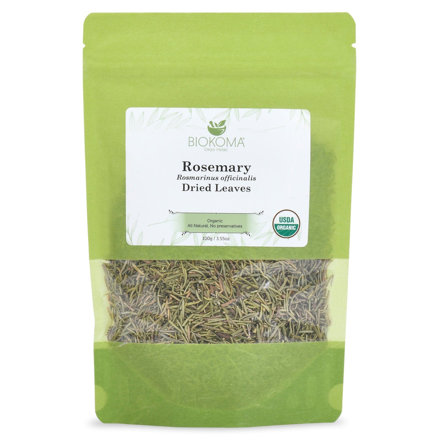 Rosemary (Rosmarinus officinalis) Organic Dried Leaves 100g 3.55oz