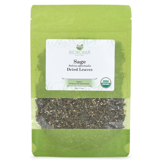 Sage (Salvia officinalis) Organic Dried Leaves 50g 1.76oz