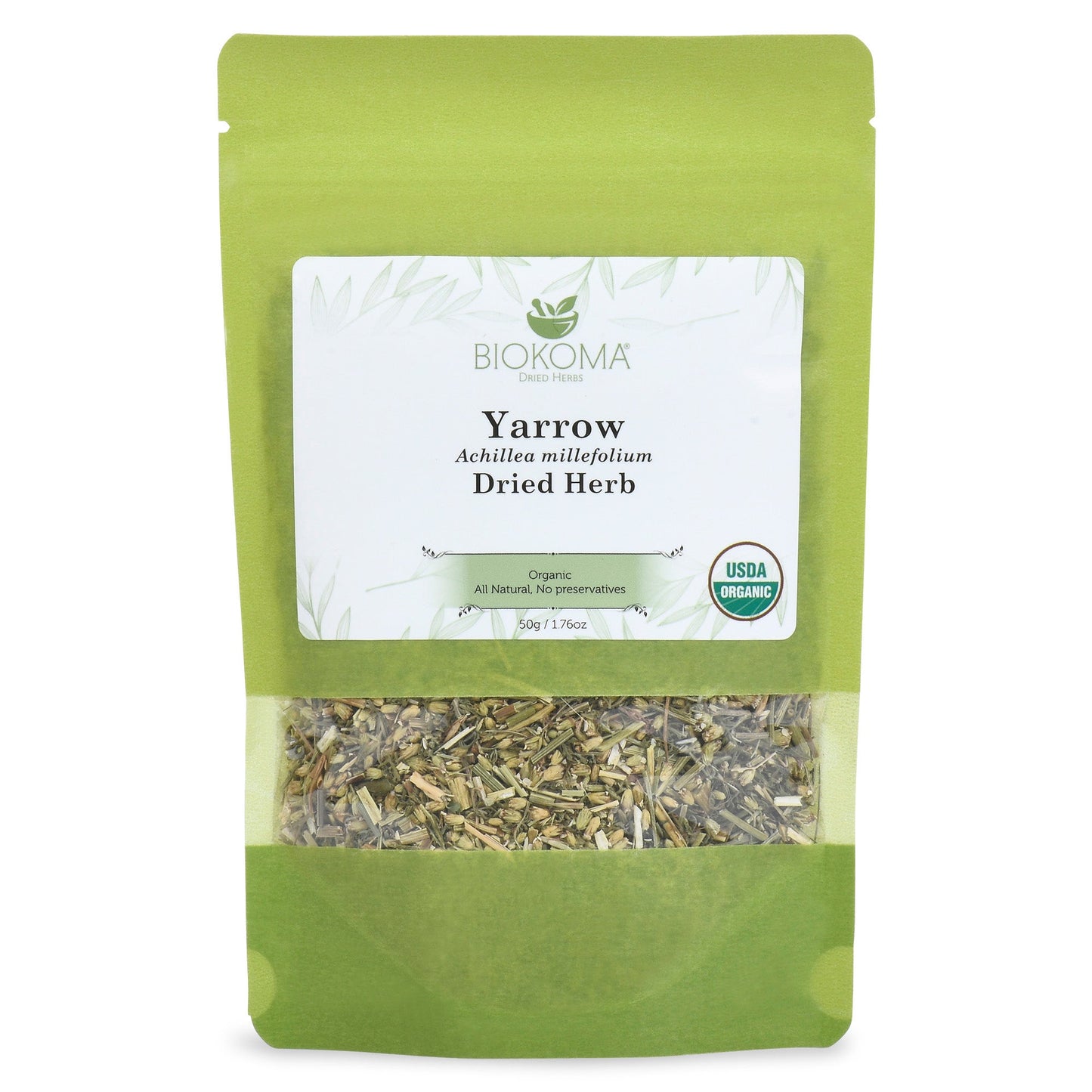 Yarrow (Achillea millefolium) Organic Dried Herb 50g 1.76oz