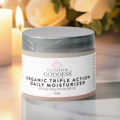 Organic Triple Action Daily Face Cream Moisturizer Reef-Safe SPF 30