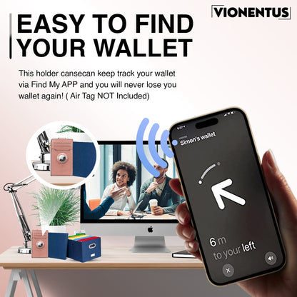 Women's AirTag Wallet : Deluxe Smart VN300