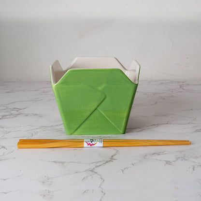 Lucky Panda Takeout Box Serving Bowl with Chopsticks