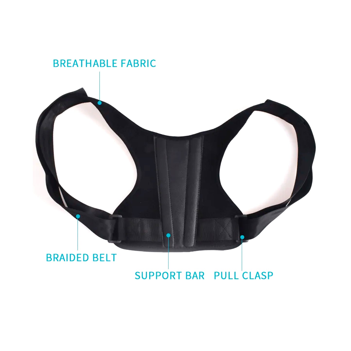 Adjustable Posture Corrector With Back Support Bar & Breathable Upper Back Brace