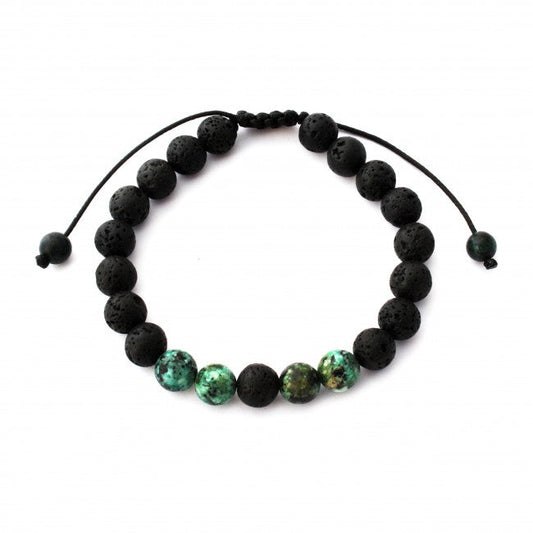 Grass Agate Adjustable Aromatherapy Bracelet