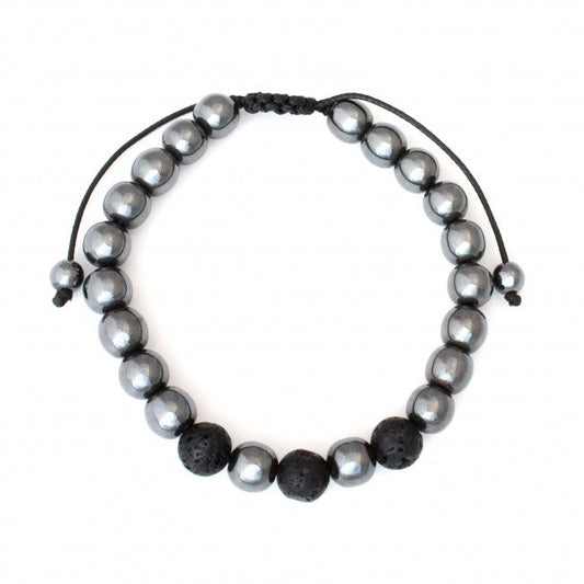 Hematite Adjustable Aromatherapy Bracelet