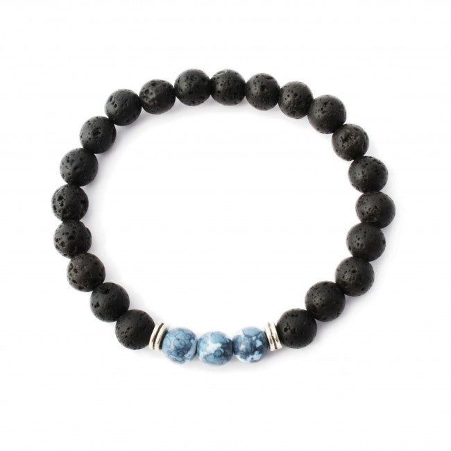 Blue Rain Flower Aromatherapy Bracelet