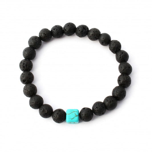 Turquoise Square Aromatherapy Bracelet