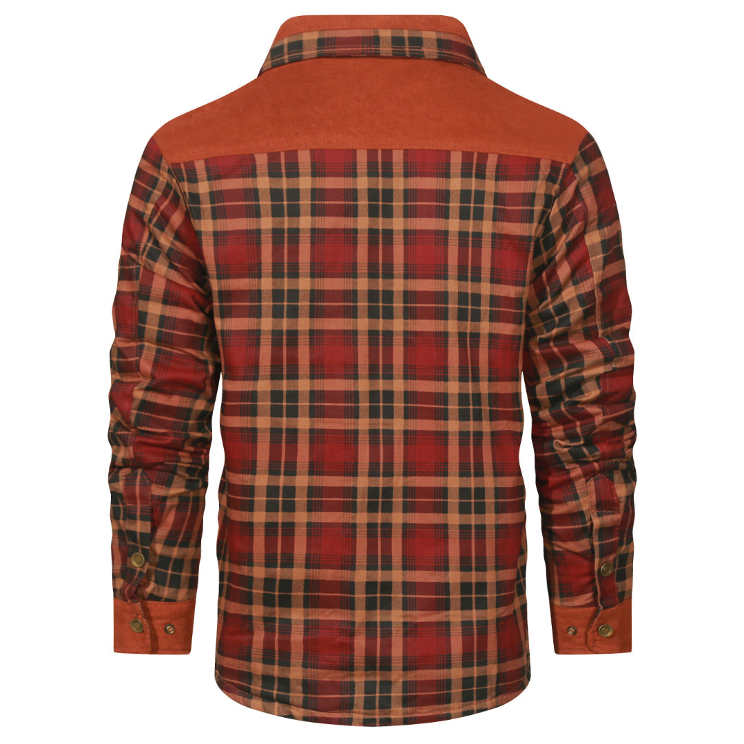 Classic Red Plaid Shirt Jacket