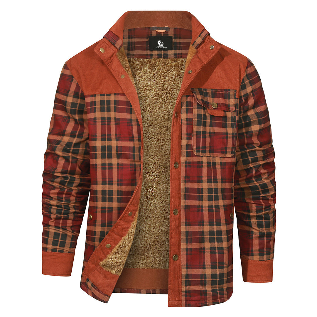 Classic Red Plaid Shirt Jacket