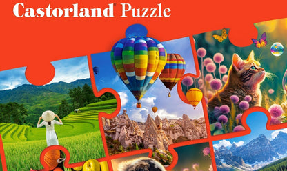 1500 Piece Jigsaw Puzzle, Admiration of colors, Colorful balloons, Landscape puzzles, Scenic view, Adult Puzzle, Castorland C-152148-2