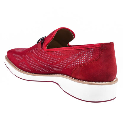 Powerball Textile Printed Red Bottom Casual Shoes For Men