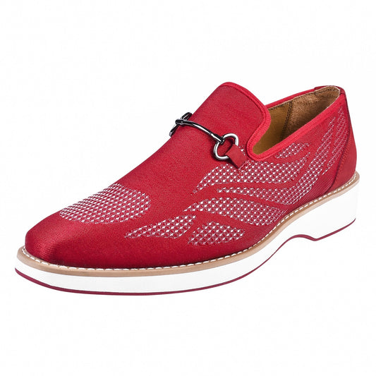 Powerball Textile Printed Red Bottom Casual Shoes For Men