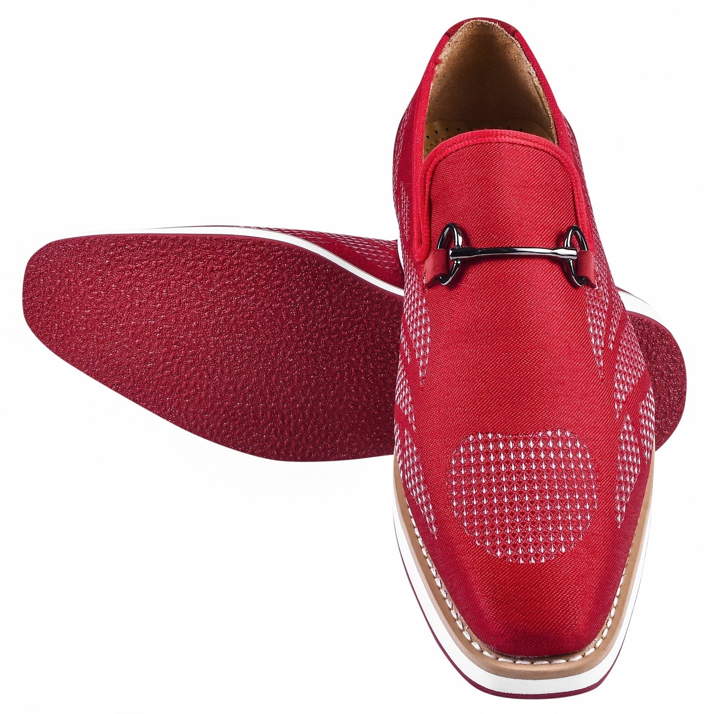 Powerball Textile Printed Red Bottom Casual Shoes For Men