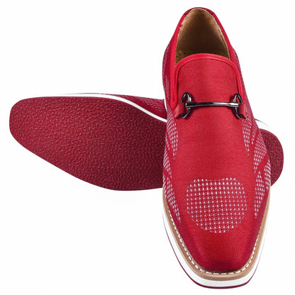 Powerball Textile Printed Red Bottom Casual Shoes For Men