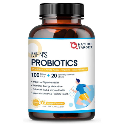 Probiotics + Prebiotics + Digestive Enzymes, 3 IN 1 for Men Digestive Health