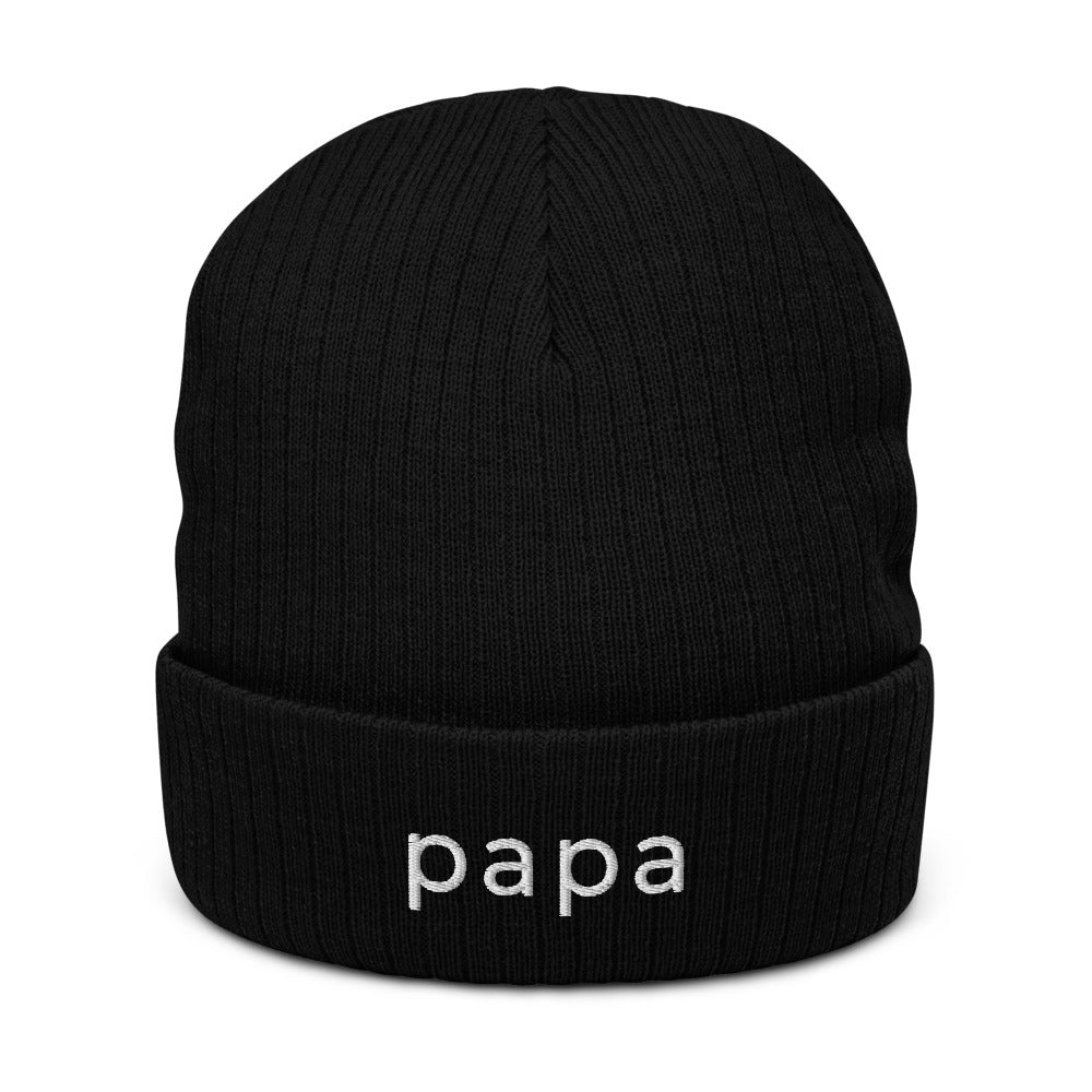 Papa Recycled Cuffed Beanie