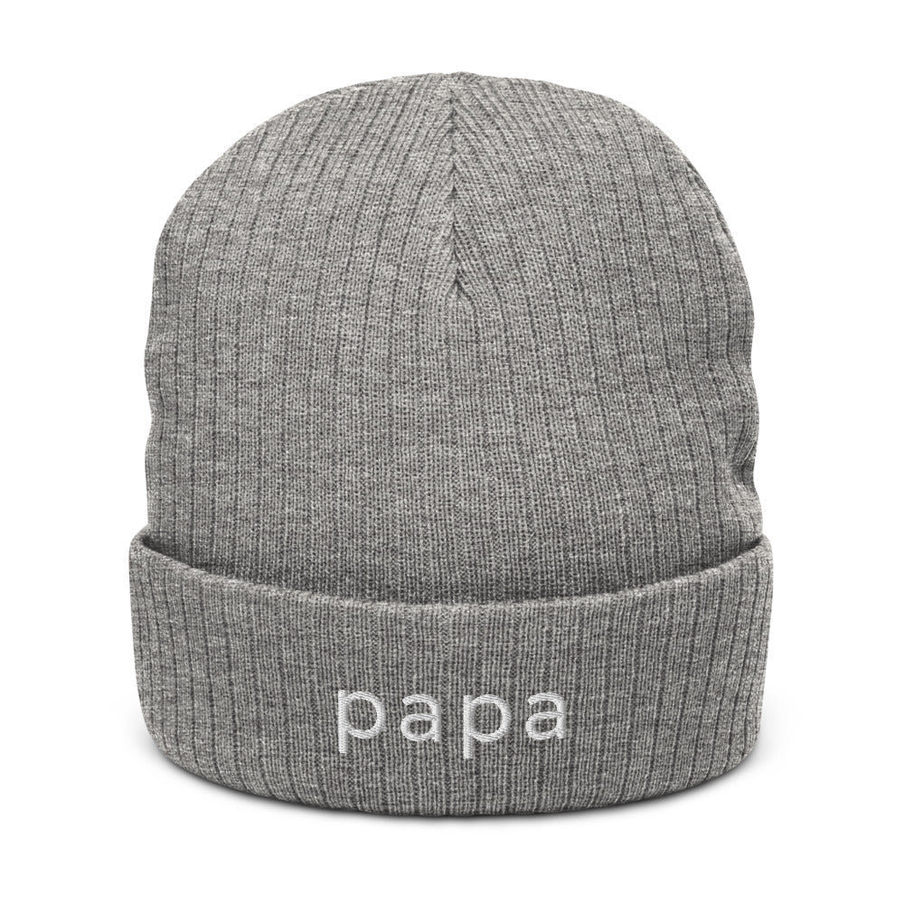 Papa Recycled Cuffed Beanie