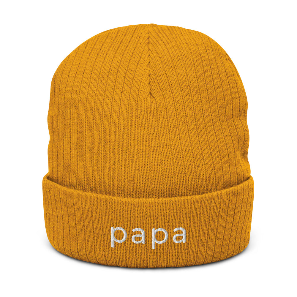 Papa Recycled Cuffed Beanie