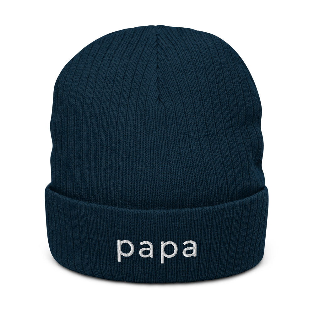 Papa Recycled Cuffed Beanie