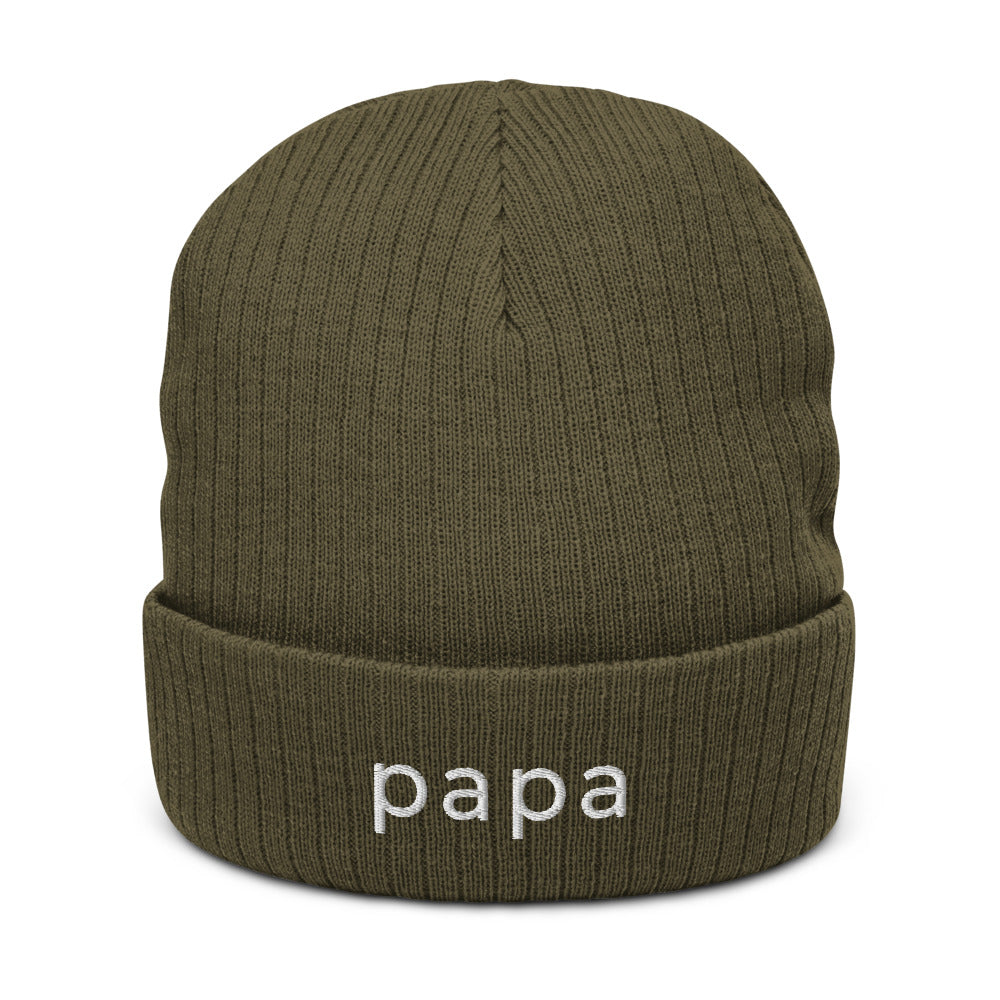 Papa Recycled Cuffed Beanie