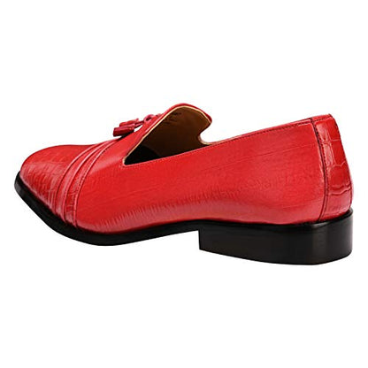 Reno Genuine Leather Slip-on Tassels Shoes for Men