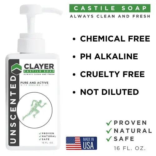 Organic Soap castile - Active / Parkour / gym - 16 fl oz.