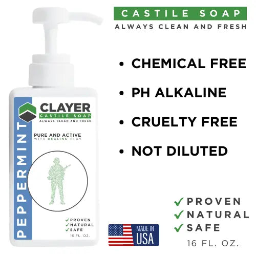 Organic Castile Soap - Military - 16 fl oz.