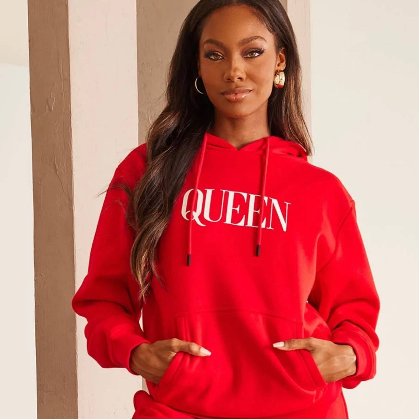 Oversized Red Queen Hoodie Custom Made by Passion of Essence