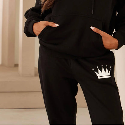 A Black Queen Oversized Sweatpants Jogger Custom Made by Passion of Essence