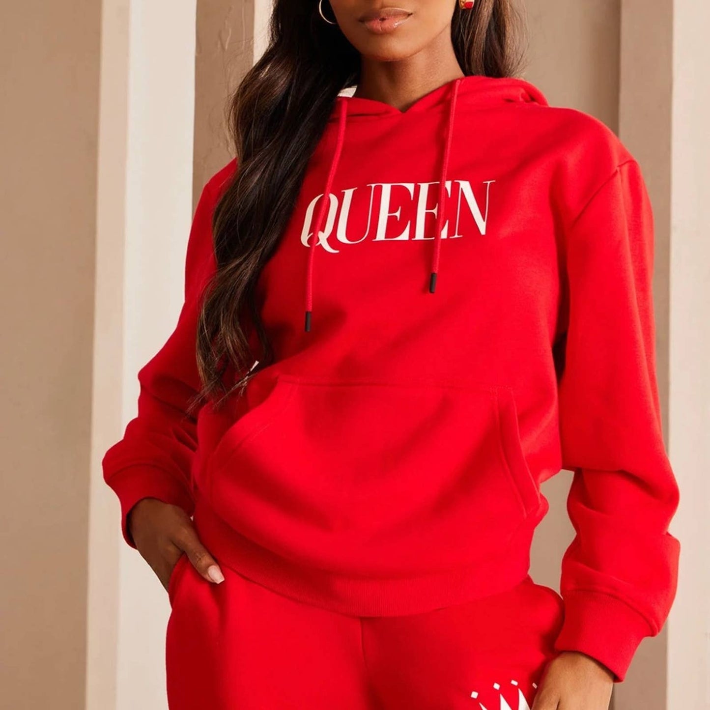 Oversized Red Queen Hoodie Custom Made by Passion of Essence