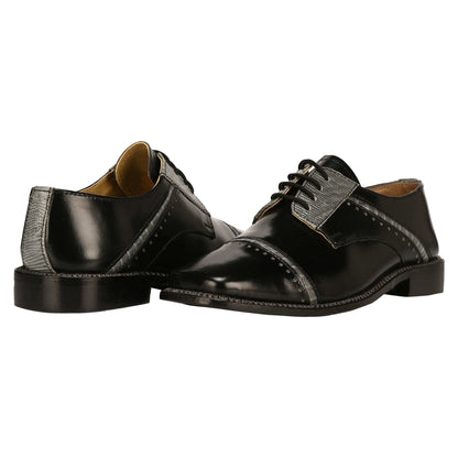 Swish Leather Oxford Style Dress Shoes for Kids