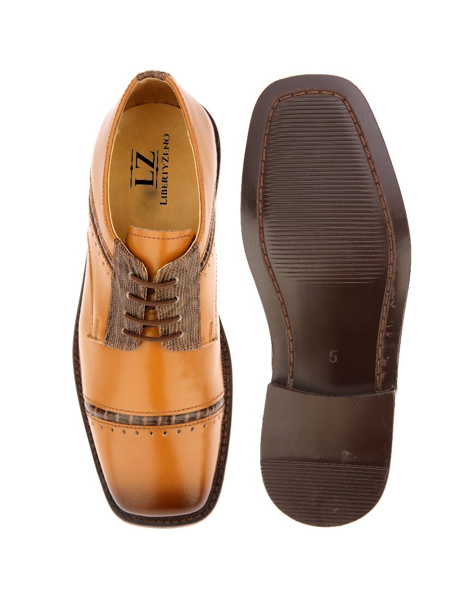 Swish Leather Oxford Style Dress Shoes for Kids