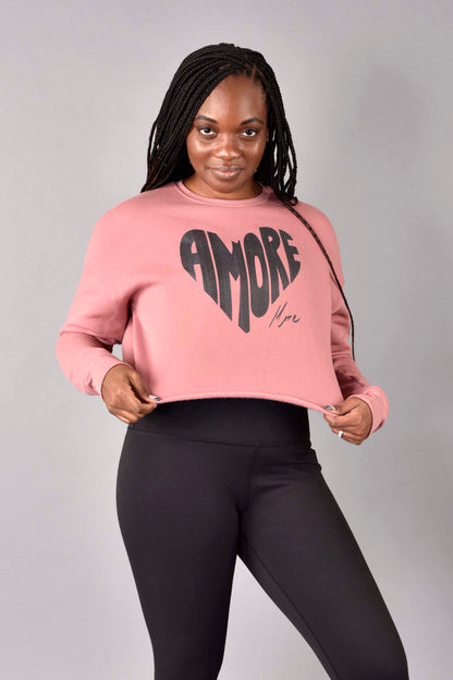 Amore More Crop Sweatshirt